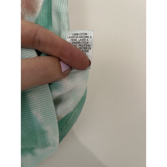 Vtg Y2K Guess Jeans Tie Dye Tank Top Baby Tee Heart Bedazzled M Fitted Valentine - Picture 5 of 6